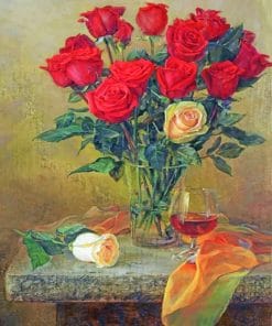 Roses Still Life paint by numbers