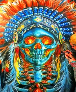 Skull Native American paint By Numbers