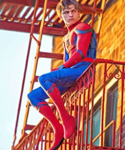 Tom Holland Spider Costume paint By Numbers