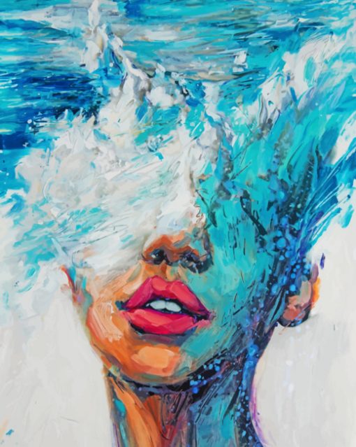 Woman Under Water paint By Numbers