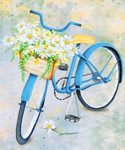 Bike With Flower Basket paint by numbers