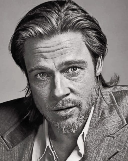 Brad Pitt Portrait paint By Numbers