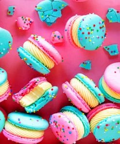 Cake Batter Macaroons paint By Numbers