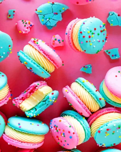 Cake Batter Macaroons paint By Numbers