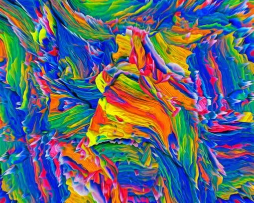 Colorful Abstract paint By Numbers