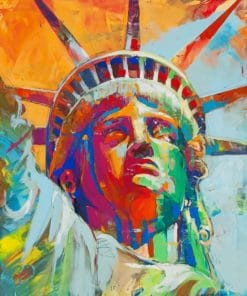 Colorful Statue Of Liberty paint By Numbers