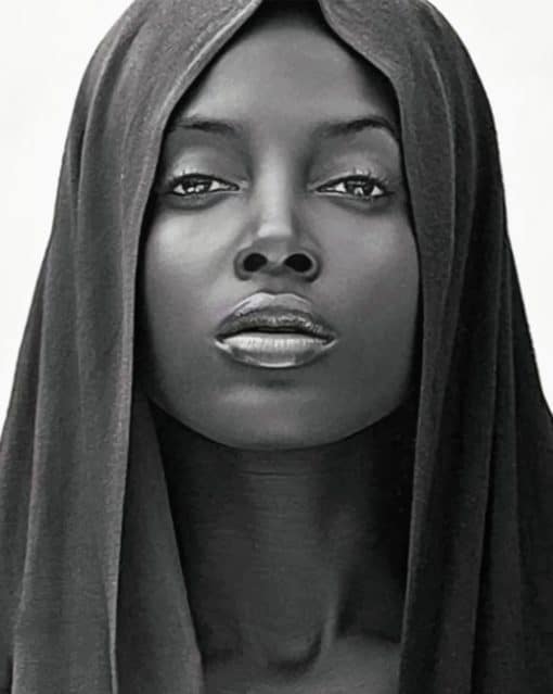 Dark Skin African American Model paint By Numbers