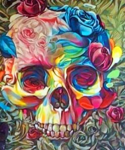 Floral Skull paint By Numbers