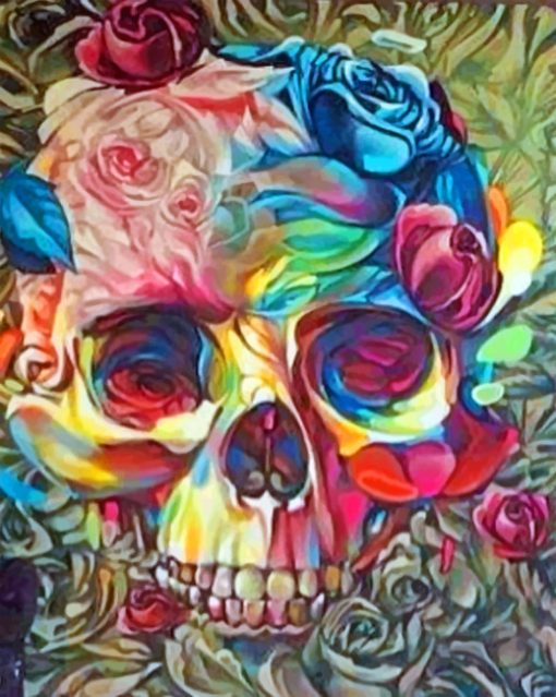 Floral Skull paint By Numbers