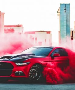 Ford Mustang Smoke paint By Numbers