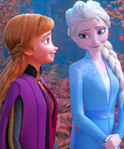 Frozen Anna And Elsa paint by Numbers