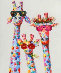 Giraffes With Sunglasses paint By Numbers