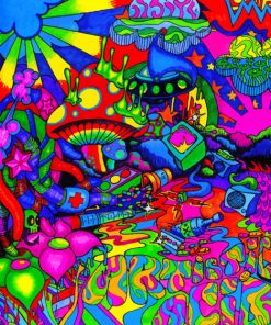 Hippie Stoner Trippy paint by Numbers