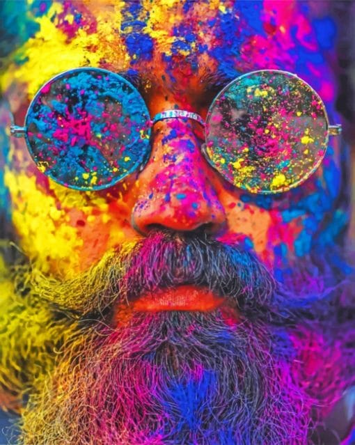 Holi Festival paint by Numbers