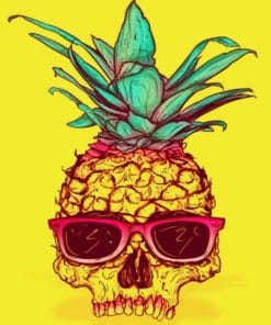 Skull Pineapple paint By Numbers