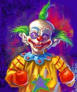 Scary Clown Paint By Numbers