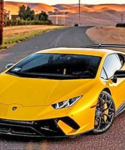 Yellow Lamborghini paint By Numbers