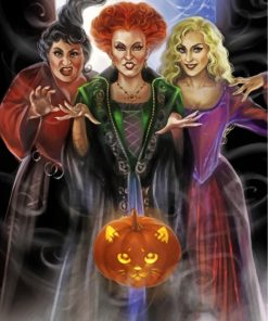 Christmas Witches paint by numbers