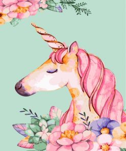 Floral-Unicorn-paint-by-numbers