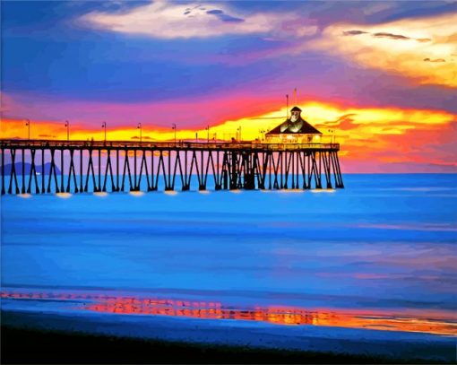 Imperial-Beach-California-pier-paint-by-numbers