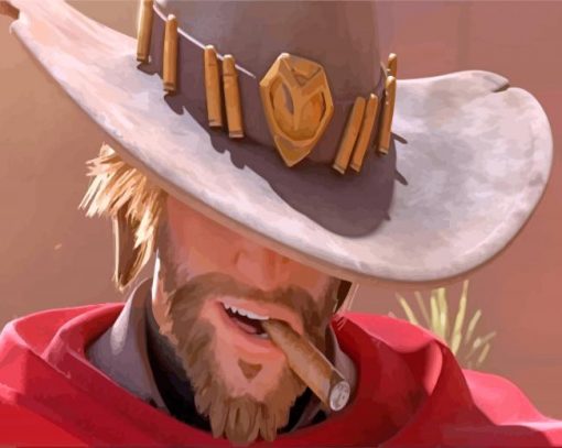 McCree Overwatch paint by numbers