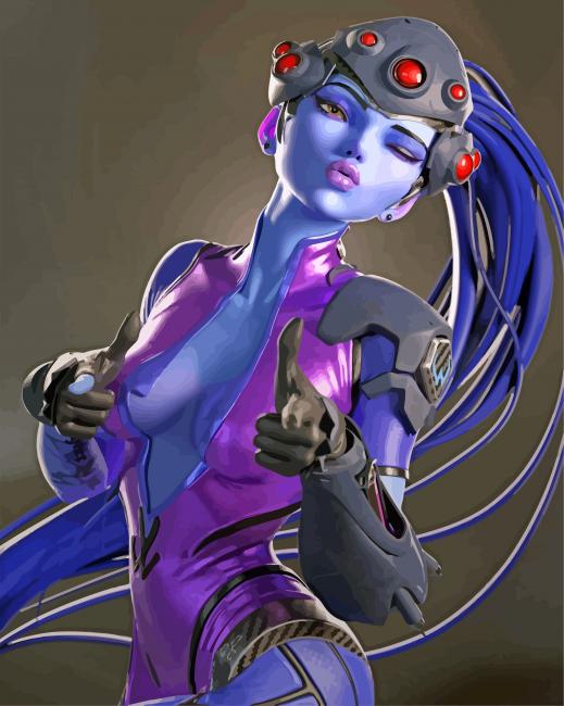 Cool Widowmaker paint by numbers