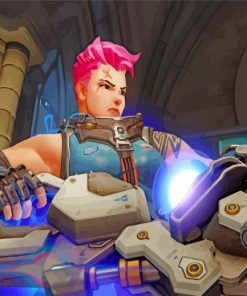 Zarya Overwatch paint by numbers