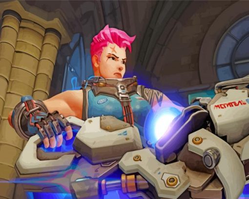 Zarya Overwatch paint by numbers