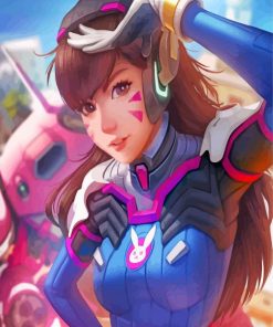 Adorable D Va paint by numbers