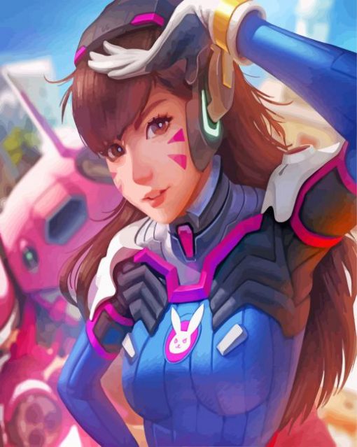 Adorable D Va paint by numbers