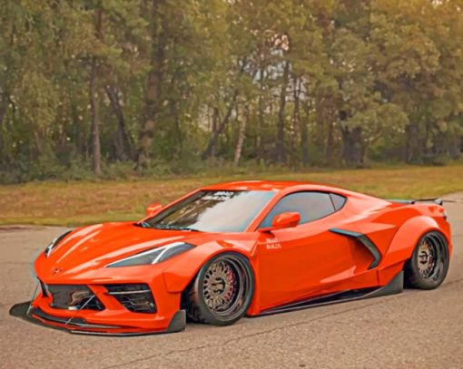 Chevy Corvette Widebody paint by numbers