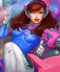 Cute D Va paint by numbers