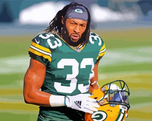 Aaron-Jones-green-bay-paackers-paint-by-numbers