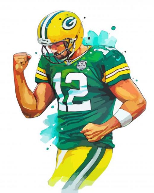 Aaron Rodgers Packers paint by numbers