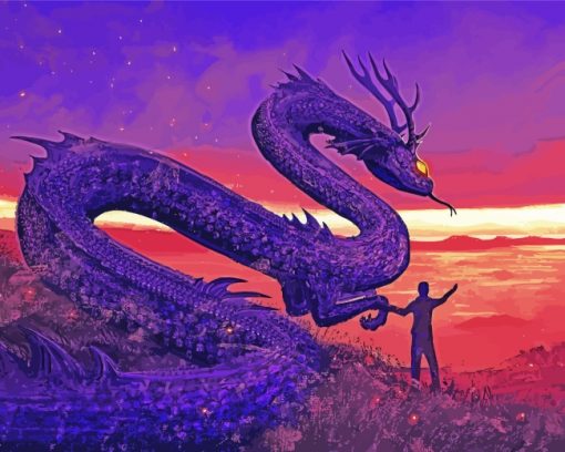 Aesthetic Fantasy Dragon Paint by numbers