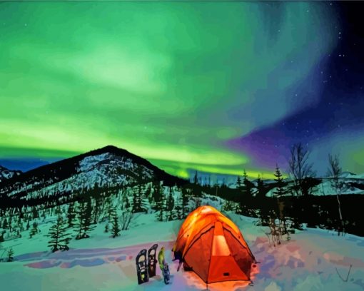 Aurora Camping Paint by numbers