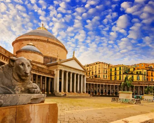 Basilica-Reale-Pontificia-San-Francesco-da-Paola-naples-europe-italy-paint-by-number