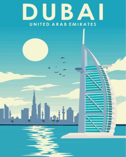 Burj Al Arab Dubai paint by numbers