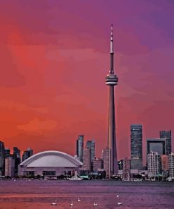 Canada Toronto Skyline Paint by numbers