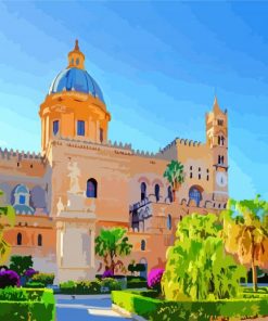 Cattedrale di Palermo Italy paint by numbers