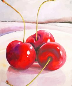 Cherries Fruit paint by numbers