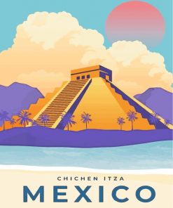 Chichen Itza Poster paint by numbers