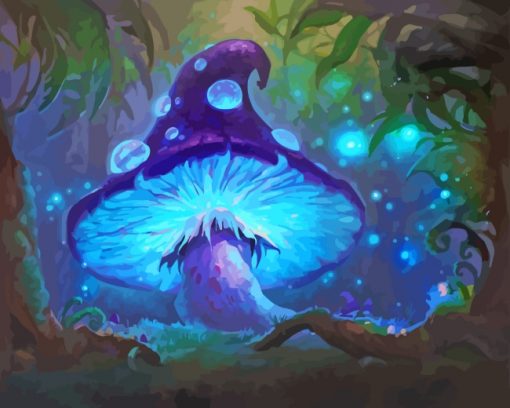 Fantasy Mushroom paint by numbers