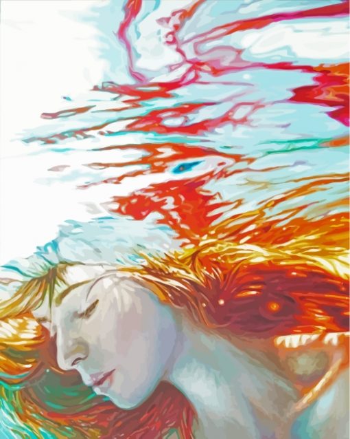 Ginger Girl Underwater paint by numbers