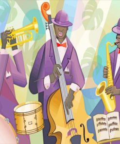 Illustration Jazz Band Paint by numbers