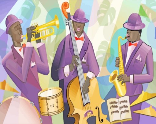 Illustration Jazz Band Paint by numbers