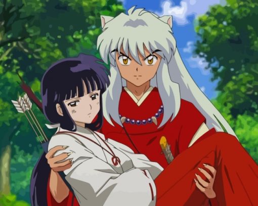 Inuyasha And Kikyo Anime paint by numbers