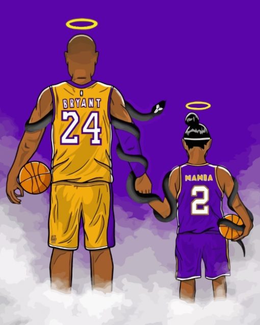 Kobe And Daughter paint by numbers