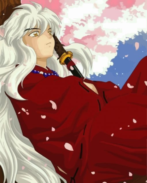 Lonely Inuyasha paint by numbers