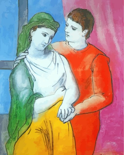 Lovers Pablo Picasso paint by numbers